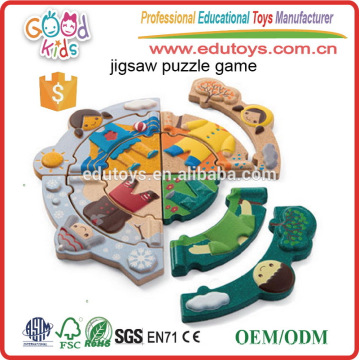 Personnaliser l&#39;habillement en bois Toy Toddler Play Jigsaw Puzzle Set